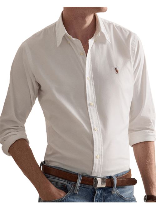 Camicia da uomo in cotone stretch oxford, colore bianco POLO RALPH LAUREN | 710P06688002